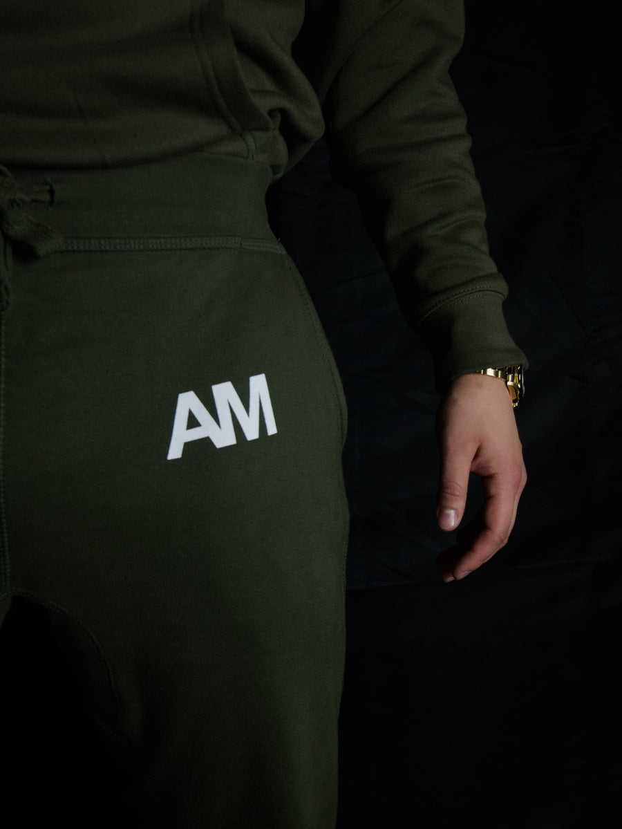 AM Forest Green Tracksuit Sweatpants