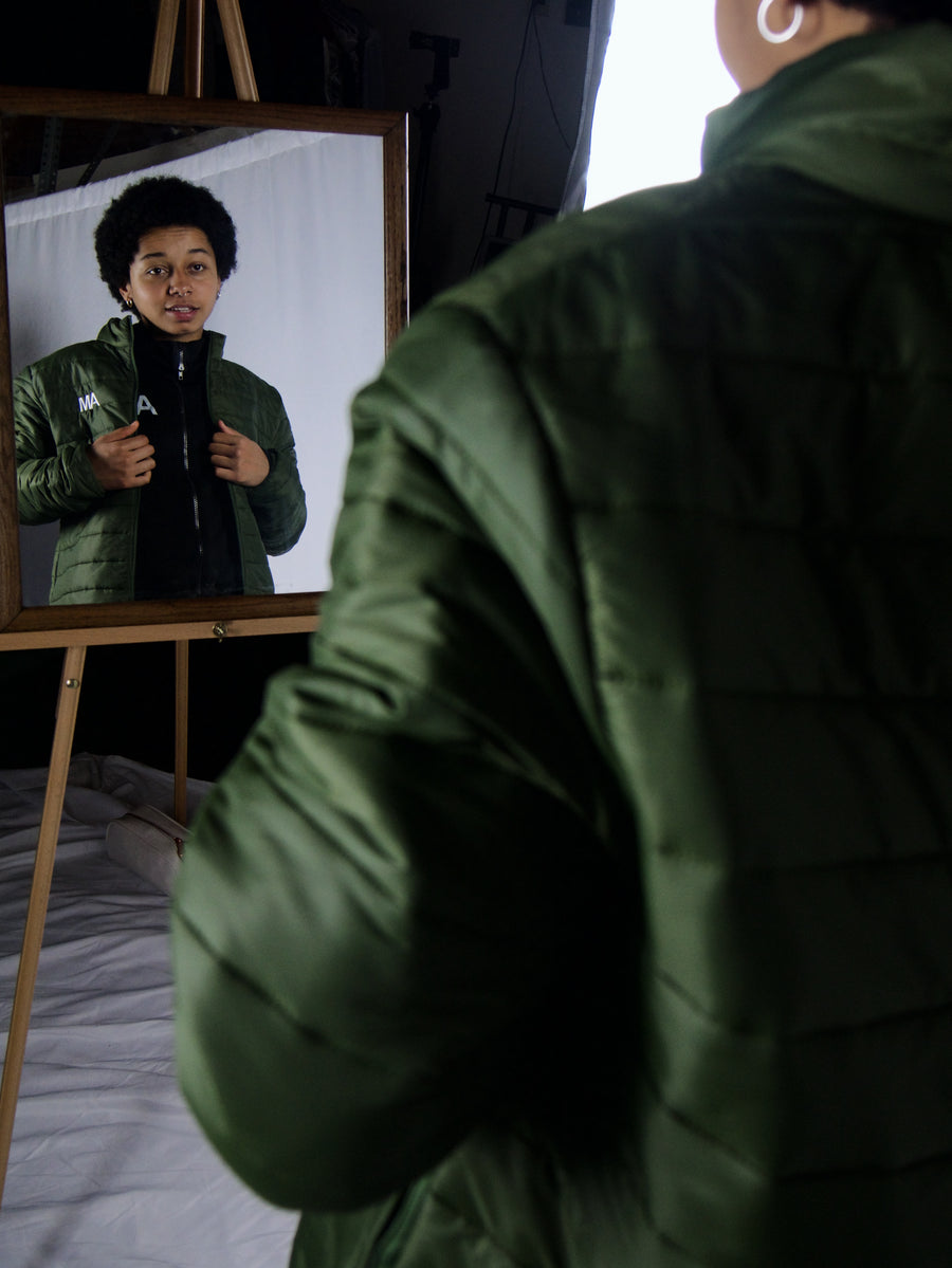 AM Forest Green Puffer Jacket