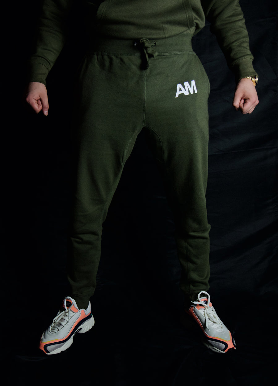 AM Forest Green Tracksuit Sweatpants