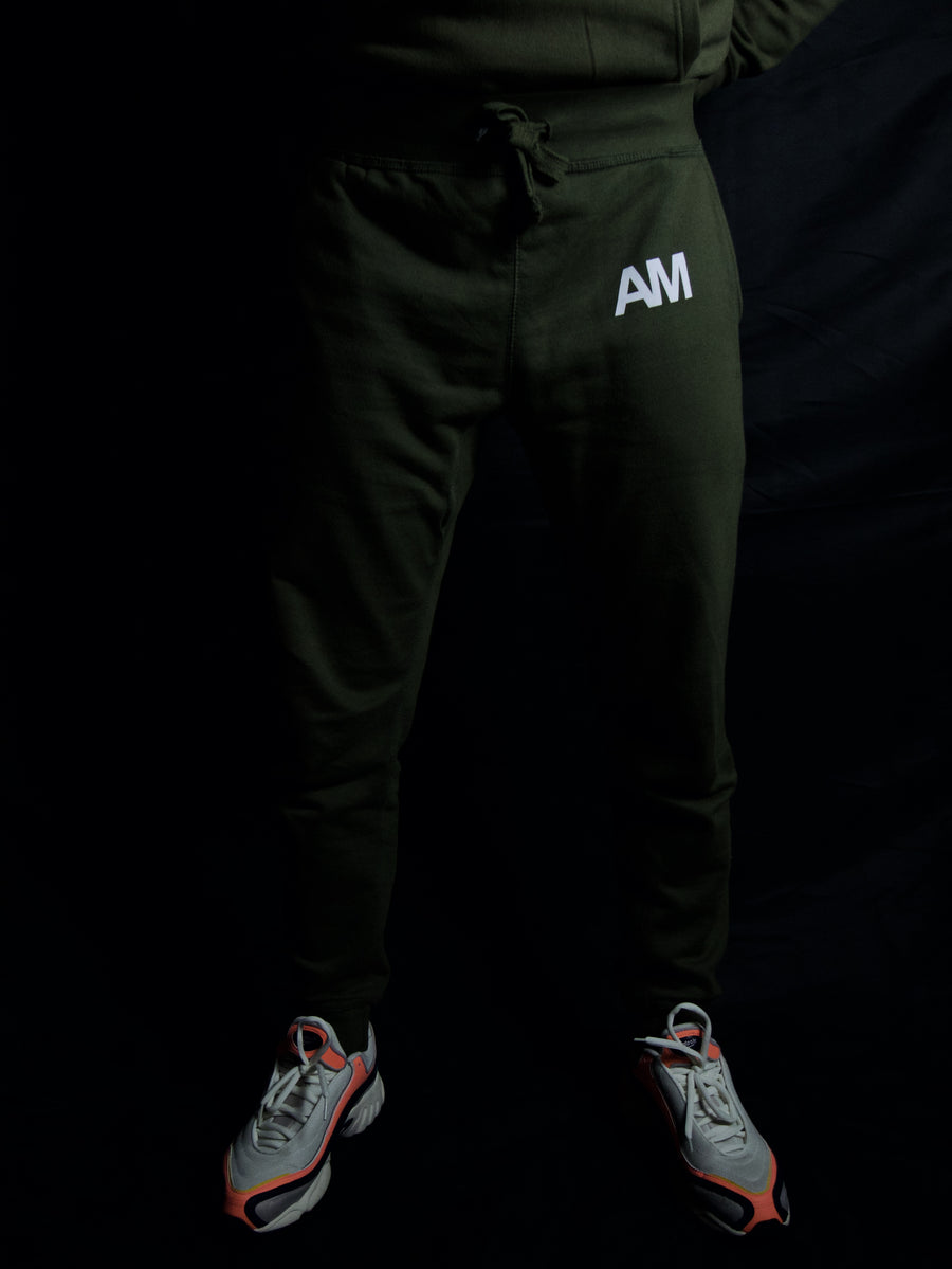 AM Forest Green Tracksuit Sweatpants