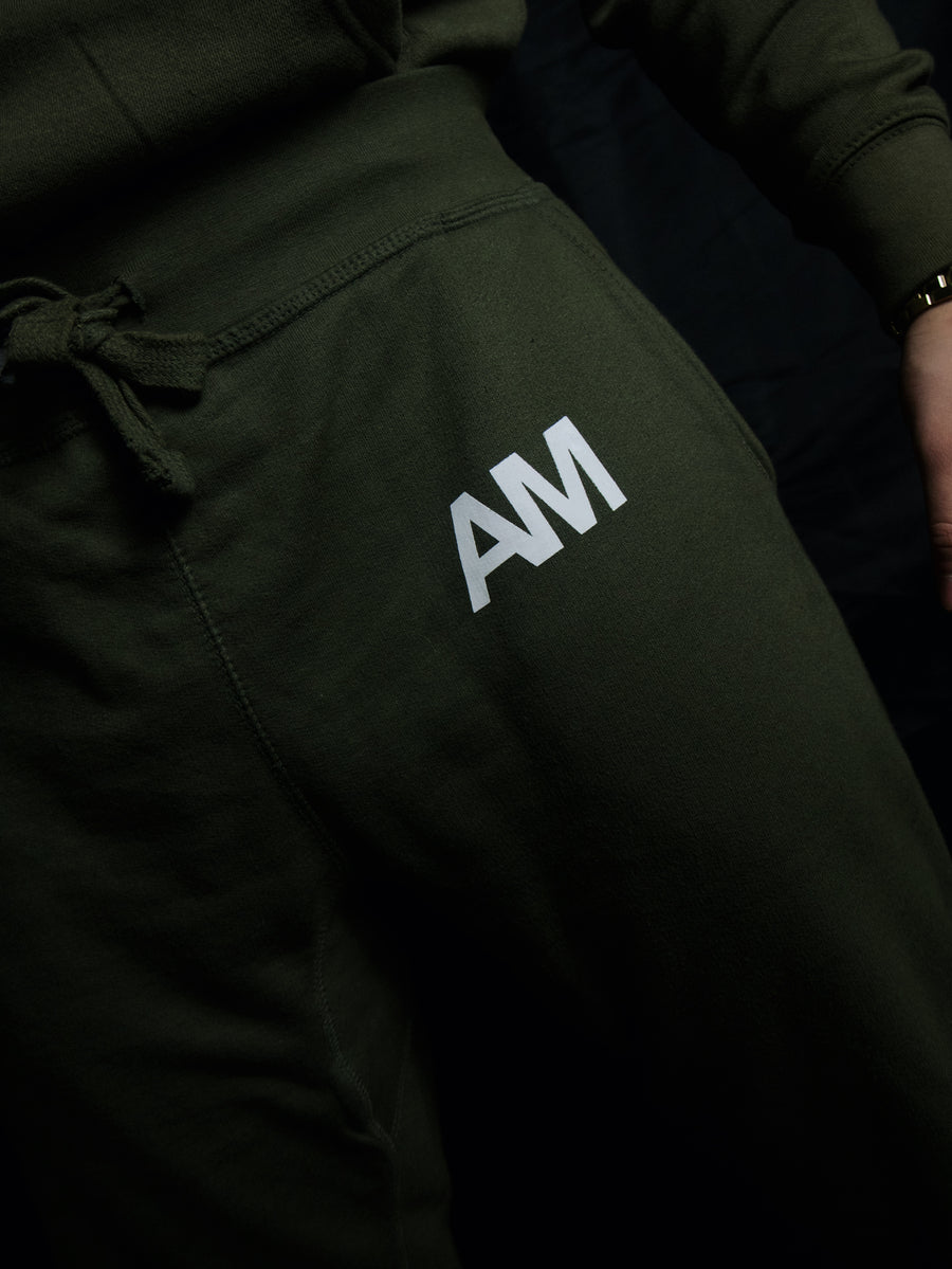 AM Forest Green Tracksuit Sweatpants