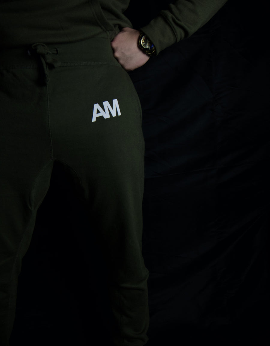 AM Forest Green Tracksuit Sweatpants