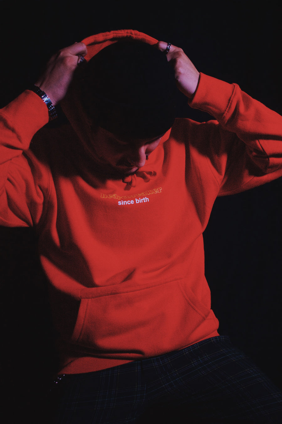 HEARTBREAKER SINCE BIRTH LIMITED EDITION HOODIE IN RED