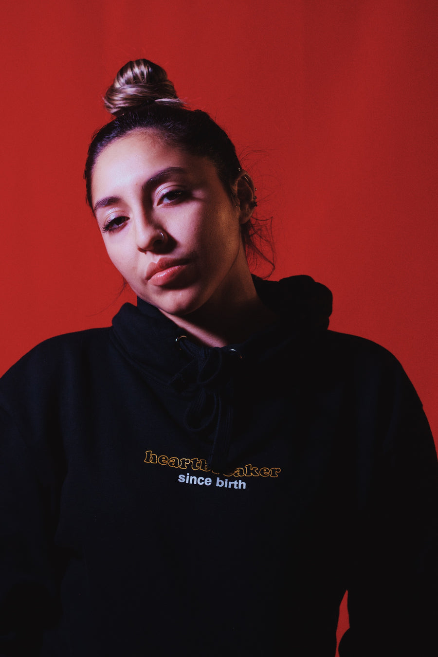 HEARTBREAKER SINCE BIRTH HOODIE IN CLASSIC BLACK